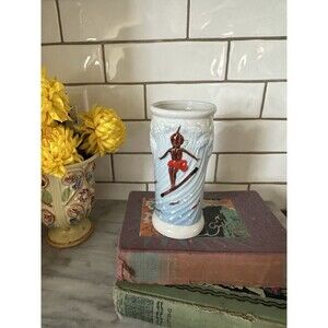 Trader Dick's Hawaiian Tiki Ceramic Cocktail Mug Vase Surfer